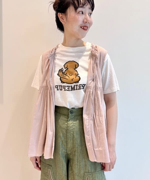 おのすさんの「BEAMS WOMEN｜ボーイ ドッグ Tシャツ」を使ったコーディネート