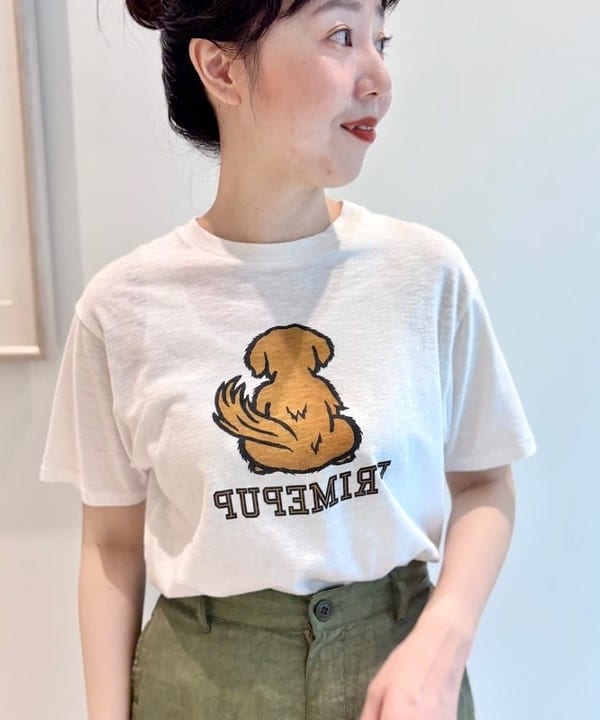 おのすさんの「BEAMS WOMEN｜ボーイ ドッグ Tシャツ」を使ったコーディネート