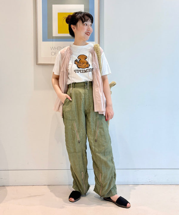 おのすさんの「BEAMS WOMEN｜ボーイ ドッグ Tシャツ」を使ったコーディネート