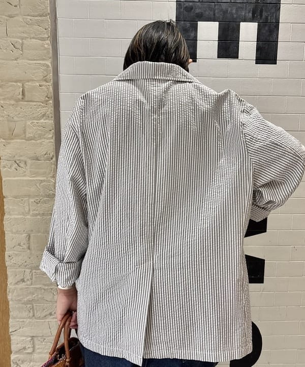 つぼさんの「BEAMS WOMEN｜シアサッカー ジャケット」を使ったコーディネート