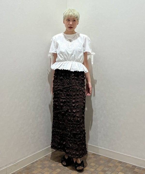 あさひさんの「BEAMS WOMEN｜ストレッチ ジャカード タイト スカート」を使ったコーディネート