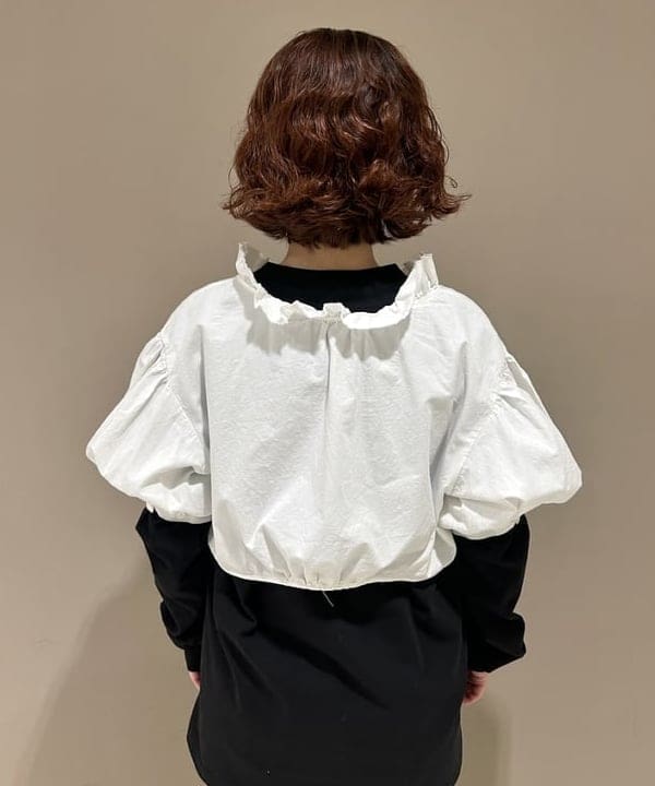まつむさんの「BEAMS WOMEN｜フリル ショート ブラウス」を使ったコーディネート