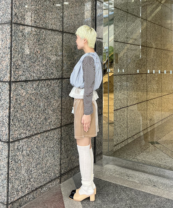 あさひさんの「BEAMS WOMEN｜チュール シャーリング ノースリーブ」を使ったコーディネート