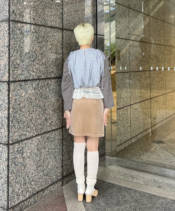 あさひさんの「BEAMS WOMEN｜チュール シャーリング ノースリーブ」を使ったコーディネート