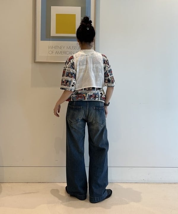 清水 彩乃さんの「BEAMS WOMEN｜【別注】BUZZ RICKSON'S / USN デニム トラウザーズ」を使ったコーディネート