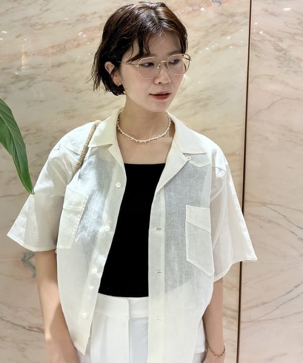 AONO SHIKAMAさんの「BEAMS WOMEN｜リブニット タンクトップ」を使ったコーディネート