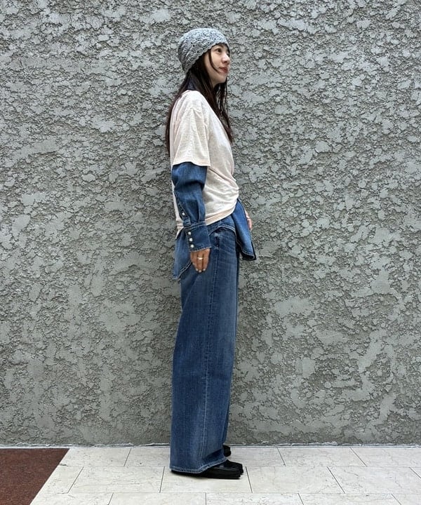 ササキさんの「BEAMS WOMEN｜フリル ハンド ニット帽」を使ったコーディネート