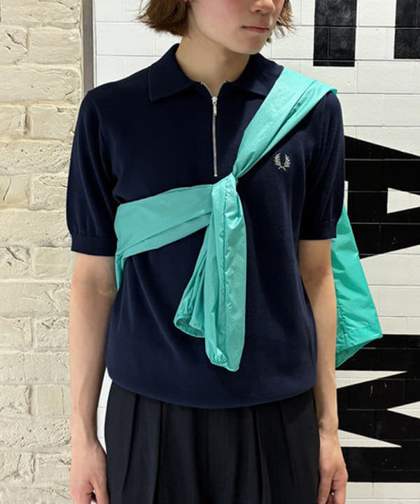 マツミヤさんの「BEAMS WOMEN｜【別注】FRED PERRY / Half-Zip Knit Polo」を使ったコーディネート