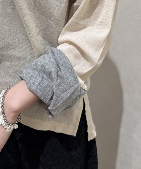 amiriさんの「BEAMS WOMEN｜maturely / チュール リバーシブル カフ ロングスリーブ」を使ったコーディネート