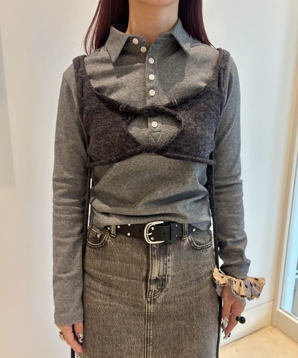 もえのさんの「BEAMS WOMEN｜スタッズ ベルト」を使ったコーディネート