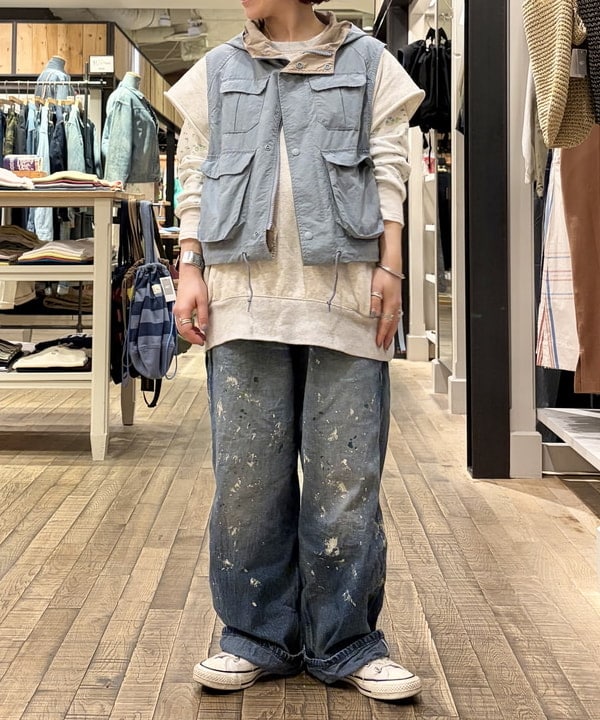 原口 愛さんの「BEAMS WOMEN｜【別注】Lee &times; maturely / リメイク ユーズド パンツ」を使ったコーディネート