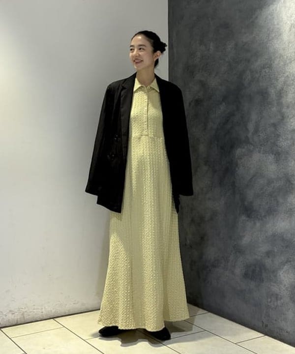 ササキさんの「BEAMS WOMEN｜カット ジャカード マーメイド ワンピース」を使ったコーディネート