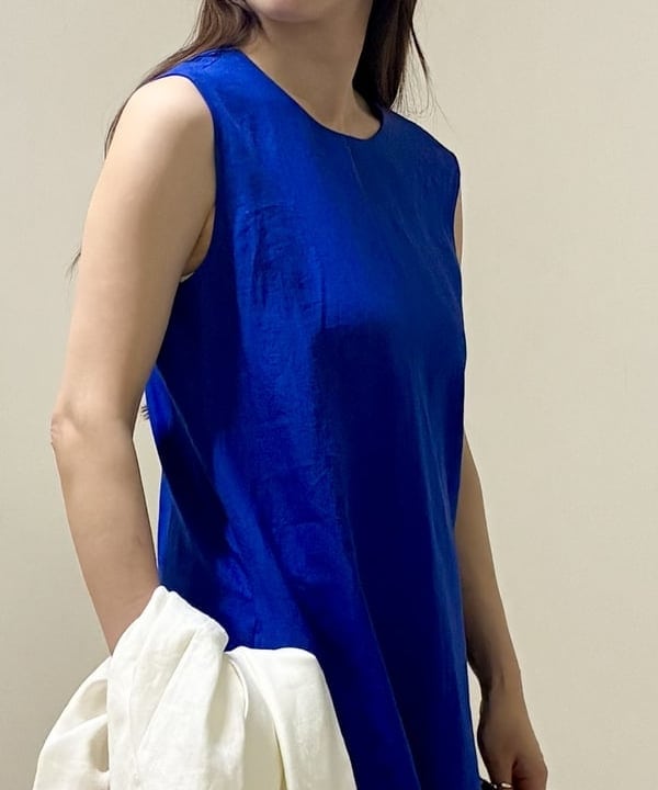 関 桂子さんの「BEAMS WOMEN｜ダブルブレスト リネン ジャケット」を使ったコーディネート