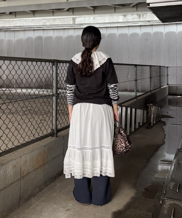 チナツさんの「BEAMS WOMEN｜ヴィンテージ レース ワンピース」を使ったコーディネート