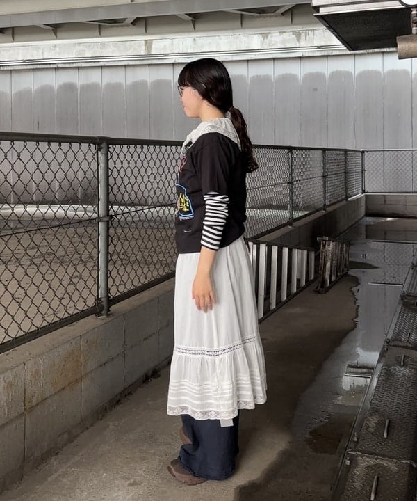 チナツさんの「BEAMS WOMEN｜ヴィンテージ レース ワンピース」を使ったコーディネート