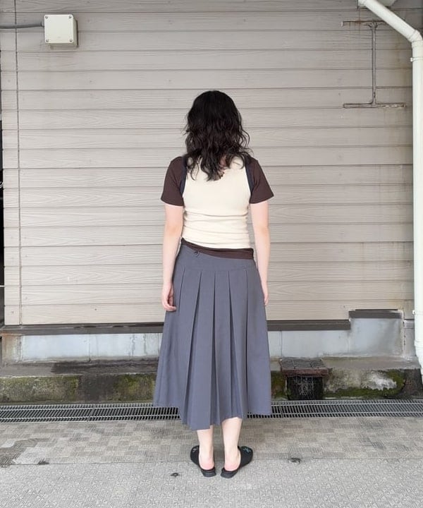 晶さんの「BEAMS WOMEN｜リブ リンガー タンクトップ」を使ったコーディネート