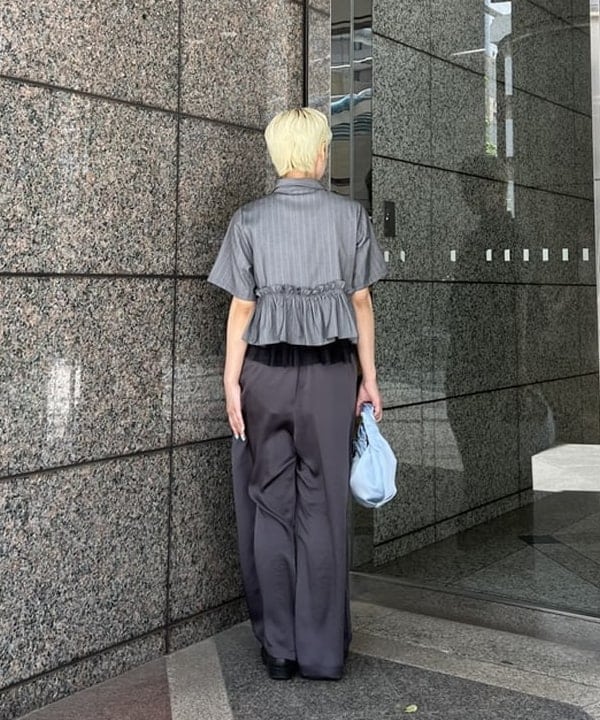 あさひさんの「BEAMS WOMEN｜サテン ホーボ ーバッグ」を使ったコーディネート