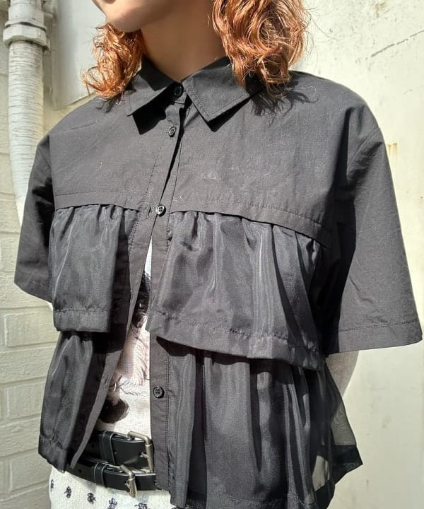 リズさんの「BEAMS WOMEN｜ワイド ダブル バックル ベルト」を使ったコーディネート