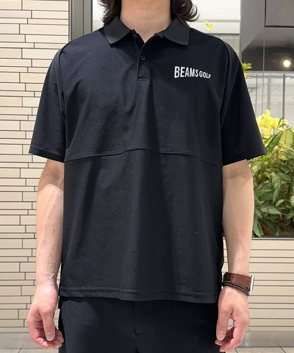 BEAMS GOLF 黒 M ポロシャツ BEAMS GOLF（ビームス ゴルフ） ポロシャツ 「吸水速乾/UVカット/伸縮
