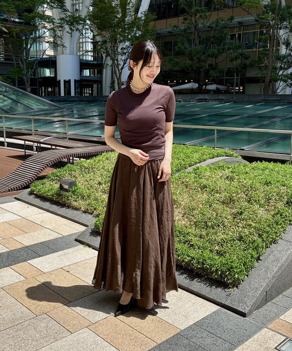 つつむ Hemp×Organic cotton バックレースカットソー●ブラウン ビームス ハウス 六本木（1195263） スタイリング・コーディネイト｜BEAMS