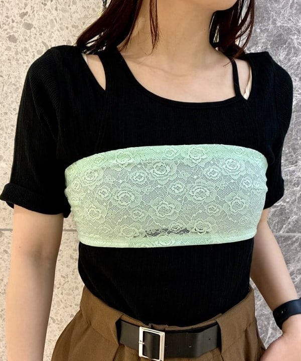 カタヤマ アヤさんの「BEAMS WOMEN｜RIB キリカエ アシメネック Tシャツ」を使ったコーディネート