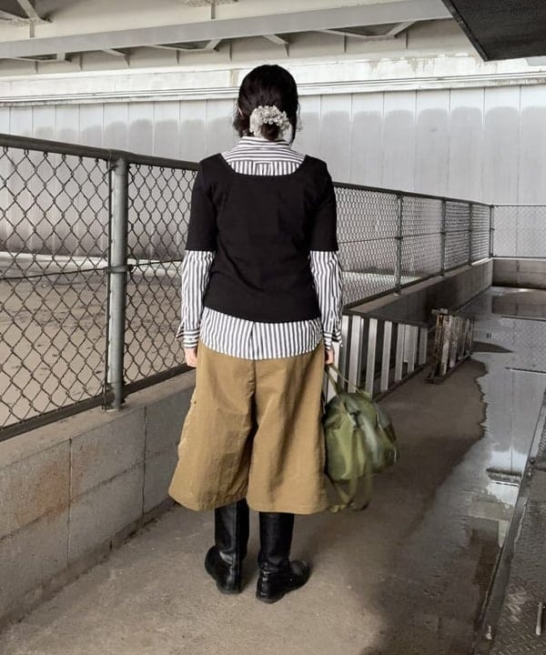 晶さんの「BEAMS WOMEN｜カーゴ ハーフ パンツ」を使ったコーディネート