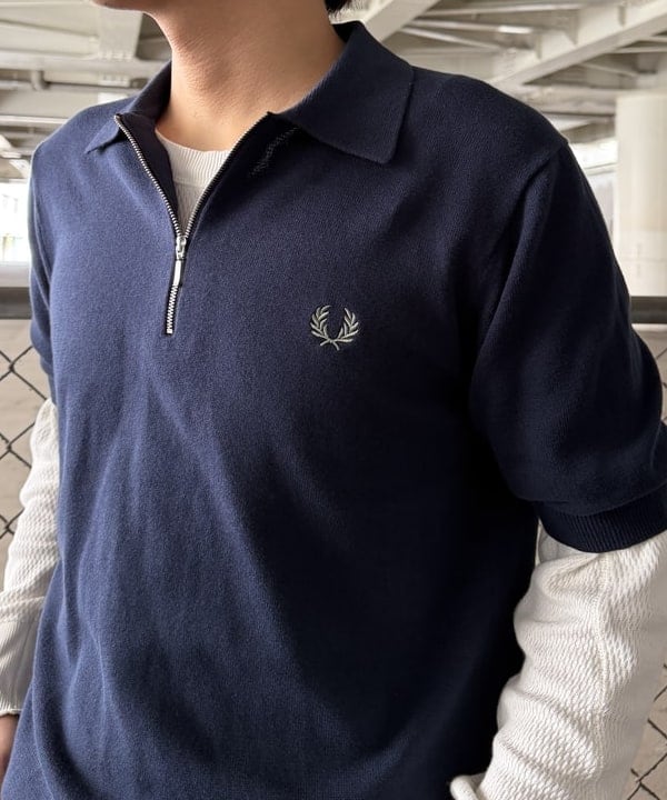 川崎 駿希さんの「BEAMS WOMEN｜BEAMS｜【別注】FRED PERRY / Half-Zip Knit Polo｜ポロシャツ ｜ハーフジップ｜水洗い可」を使ったコーディネート