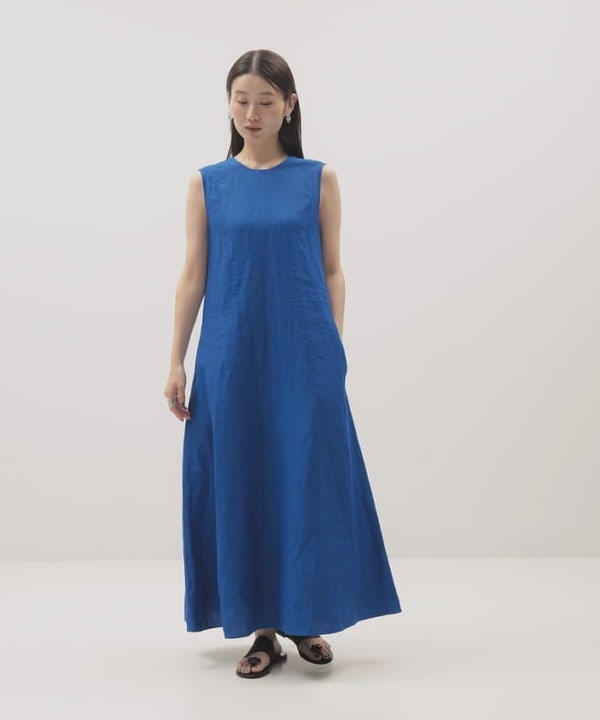 隈元 楓さんの「BEAMS WOMEN｜シンプル リネン 2WAY ドレス .M」を使ったコーディネート