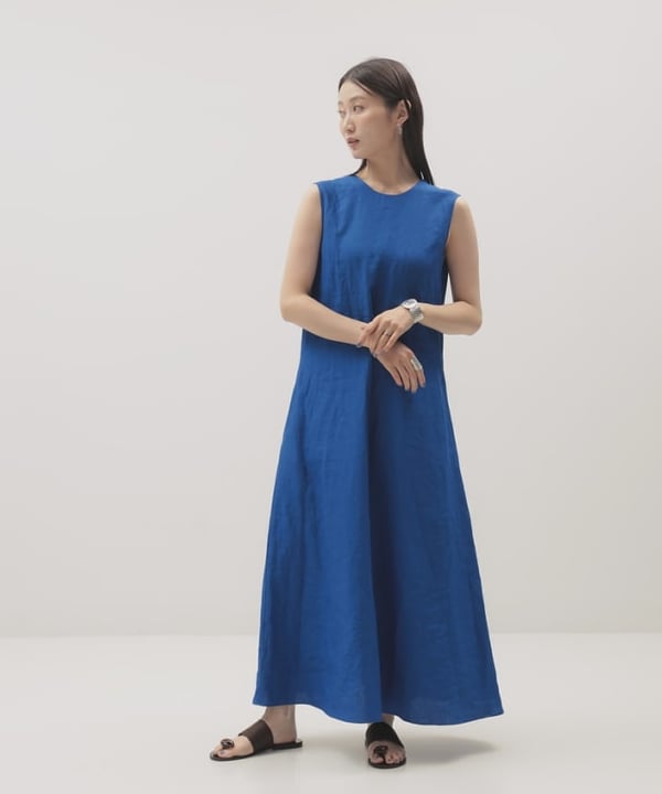隈元 楓さんの「BEAMS WOMEN｜シンプル リネン 2WAY ドレス .M」を使ったコーディネート