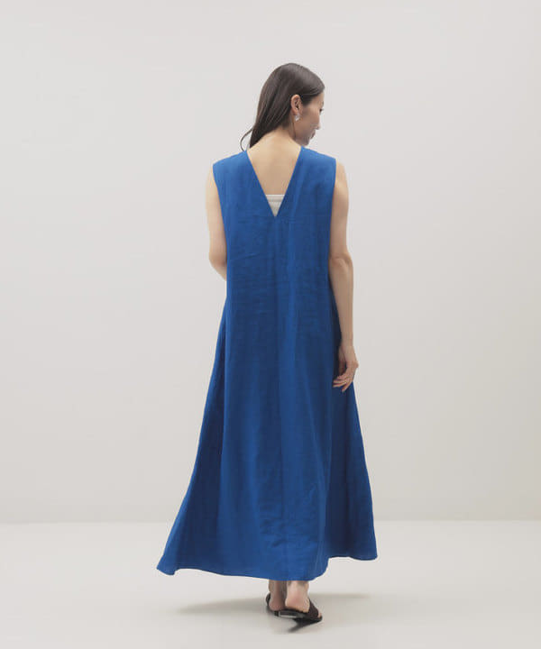 隈元 楓さんの「BEAMS WOMEN｜シンプル リネン 2WAY ドレス .M」を使ったコーディネート