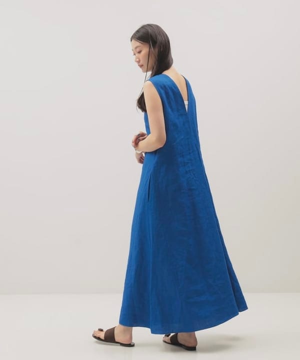 隈元 楓さんの「BEAMS WOMEN｜シンプル リネン 2WAY ドレス .M」を使ったコーディネート