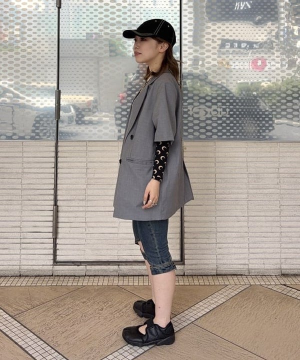 まゆちゃんさんの「BEAMS WOMEN｜4ボタン ダブル ハーフスリーブ ジャケット 26SS」を使ったコーディネート