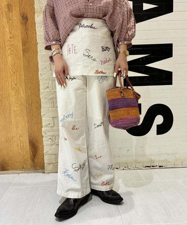 ando naoさんの「BEAMS WOMEN｜エンブロ エプロン パンツ」を使ったコーディネート