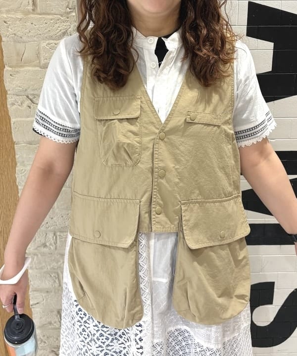 kawaiさんの「BEAMS WOMEN｜ナイロン フィッシング ベスト」を使ったコーディネート