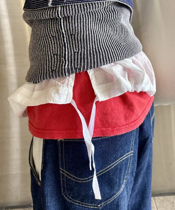 みりさんの「ドビー フリル ショートスリーブ シャツ」を使ったコーディネート