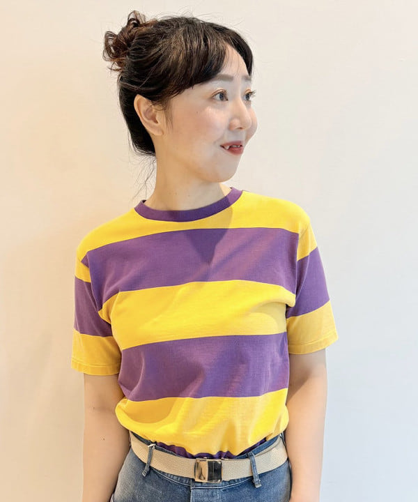 おのすさんの「BEAMS WOMEN｜【別注】WAREHOUSE & CO. / ボーダー Tシャツ」を使ったコーディネート