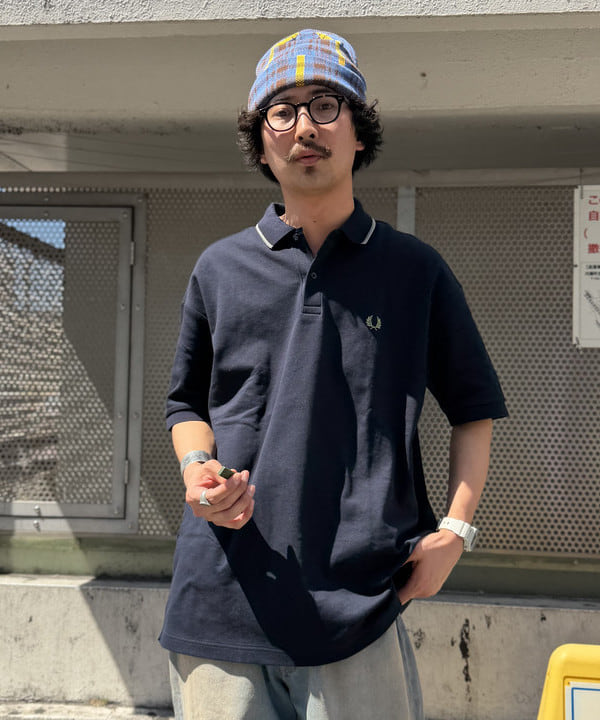 BAKU(東江 漠)さんの「BEAMS WOMEN｜【別注】FRED PERRY / リラックスフィット ピケ ポロシャツ」を使ったコーディネート