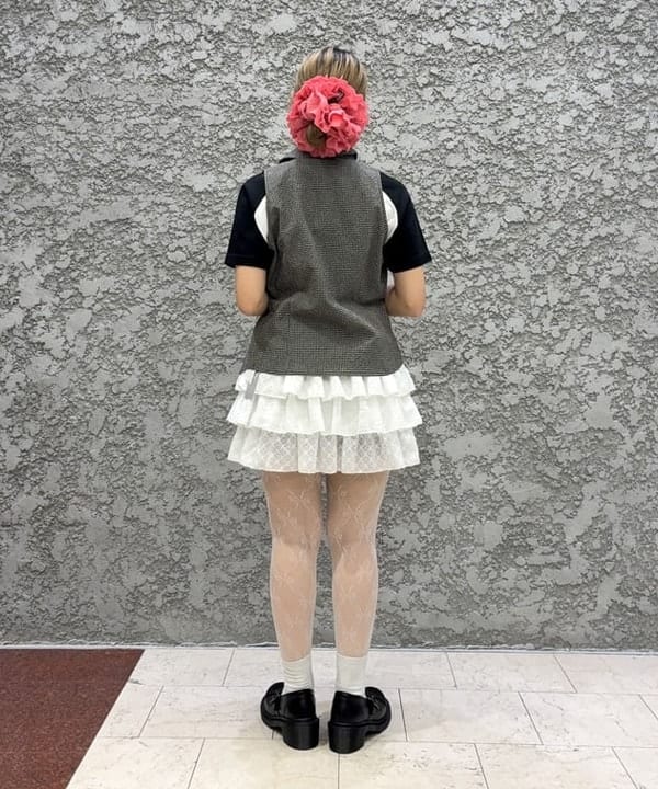 みゆうさんの「BEAMS WOMEN｜サッカー チェック フリル ノースリーブ」を使ったコーディネート