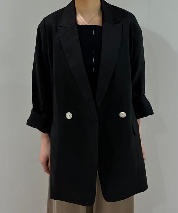 菜月さんの「BEAMS WOMEN｜ダブルブレスト リネン ジャケット」を使ったコーディネート