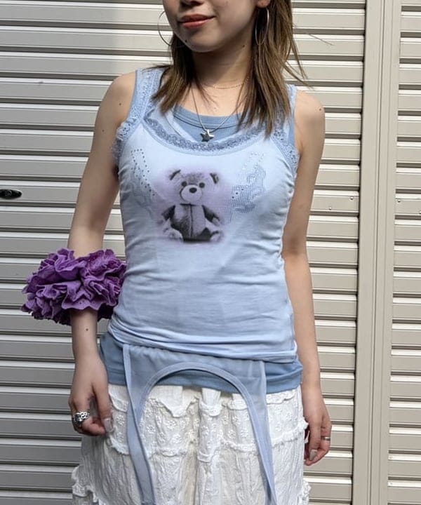まゆちゃんさんの「BEAMS WOMEN｜シアー レイヤード タンクトップ」を使ったコーディネート
