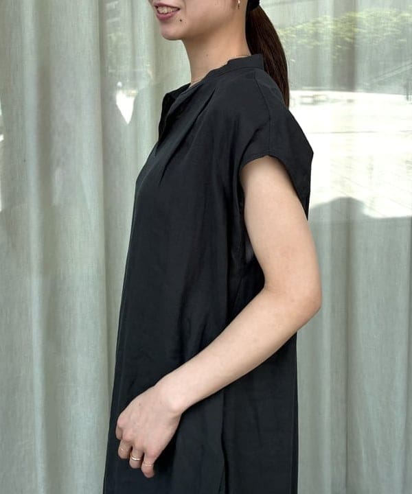 蒲原 捺美さんの「BEAMS WOMEN｜TICCA / リネン フレンチスリーブ バルーン ワンピース」を使ったコーディネート