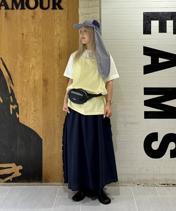 ando naoさんの「BEAMS WOMEN｜【別注】INFIELDER DESIGN / SHADE CAP」を使ったコーディネート