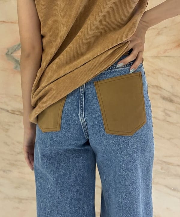 茂野 真楓さんの「BEAMS WOMEN｜MAISON CORNICHON / スリーブレス Tシャツ」を使ったコーディネート