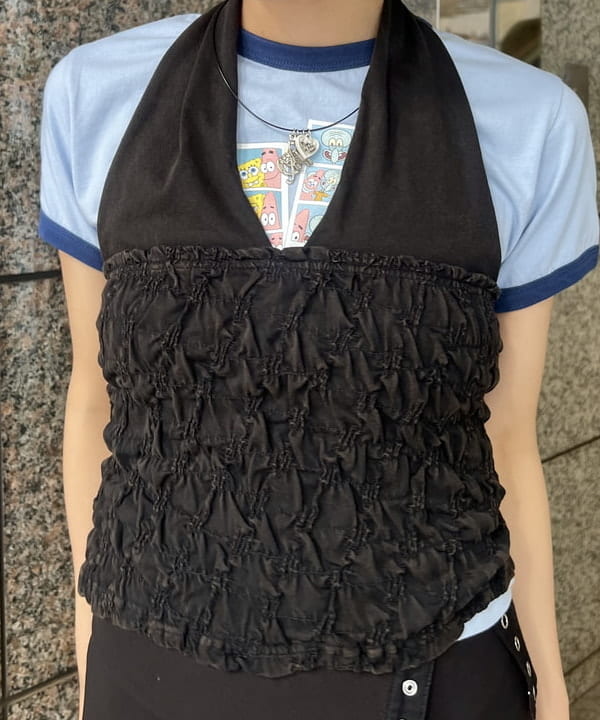 あさひさんの「BEAMS WOMEN｜シャーリング ホルターネック」を使ったコーディネート