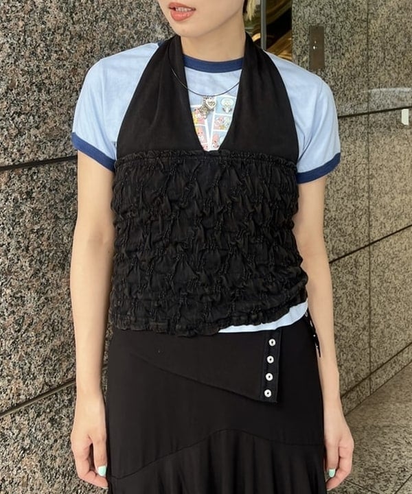 あさひさんの「BEAMS WOMEN｜シャーリング ホルターネック」を使ったコーディネート