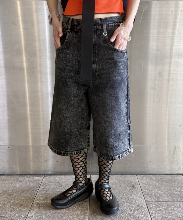 みりさんの「デニム ハーフ パンツ」を使ったコーディネート