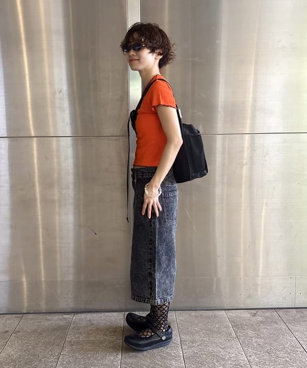 みりさんの「デニム ハーフ パンツ」を使ったコーディネート
