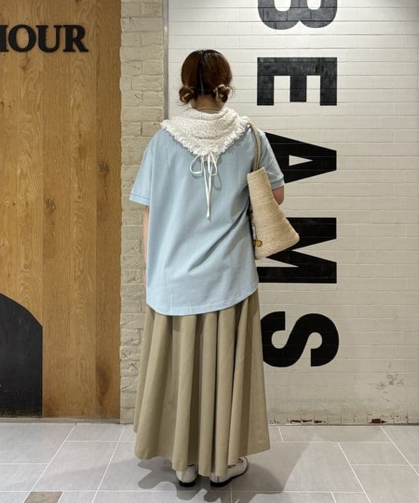 大石彩可さんの「BEAMS WOMEN｜【別注】FRED PERRY / リラックスド ピケ Tシャツ」を使ったコーディネート
