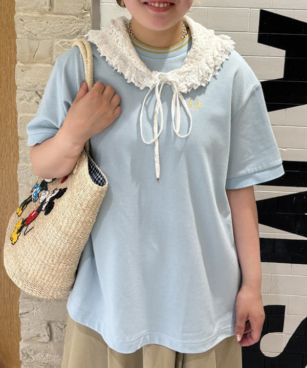 大石彩可さんの「BEAMS WOMEN｜【別注】FRED PERRY / リラックスド ピケ Tシャツ」を使ったコーディネート