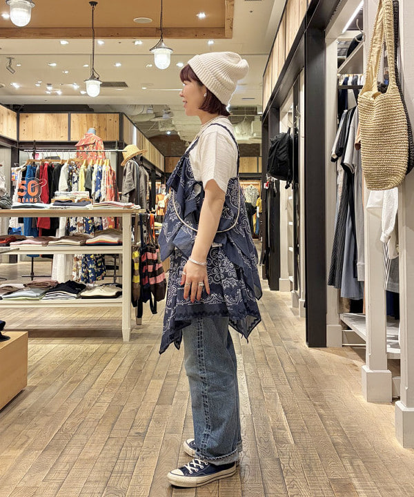 原口 愛さんの「BEAMS WOMEN｜バンダナ プリント キャミ」を使ったコーディネート